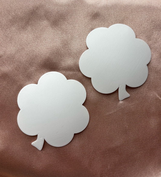 Clover Pastie Bases - 1 pair - Pick a color - Multiple sizes - Burlesque DIY