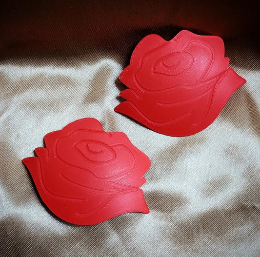 Rose Pastie Bases - 1 pair - Pick a color - Multiple sizes - Burlesque DIY