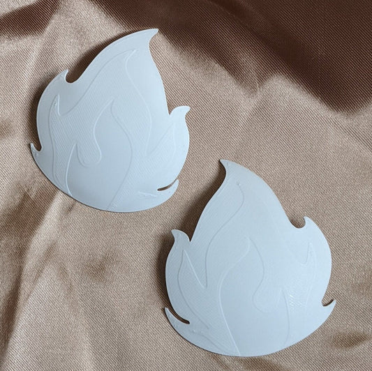 Flame Pastie Bases - 1 pair - Pick a color - Multiple sizes - Burlesque DIY