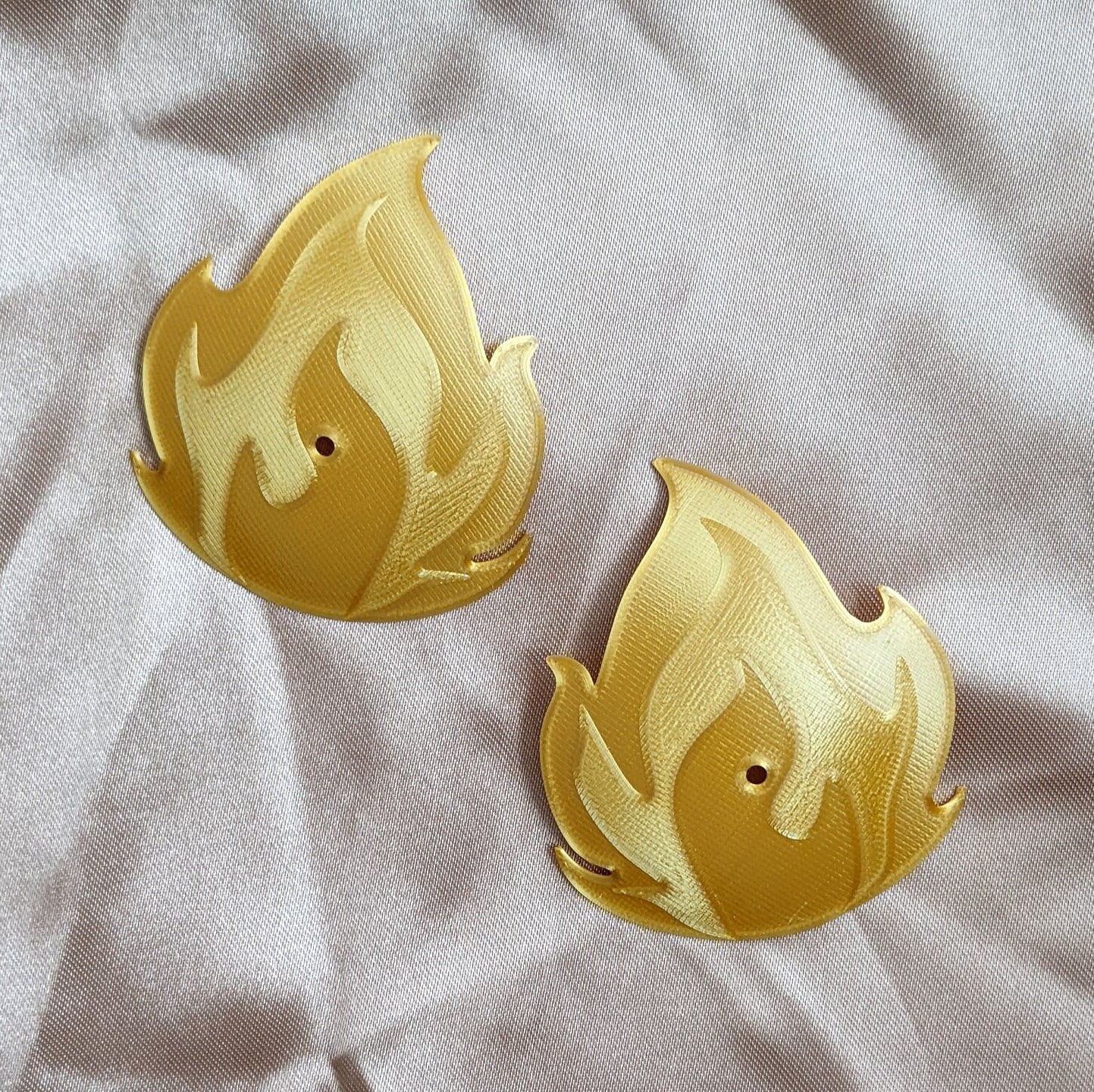 Flame Pastie Bases - 1 pair - Pick a color - Multiple sizes - Burlesque DIY